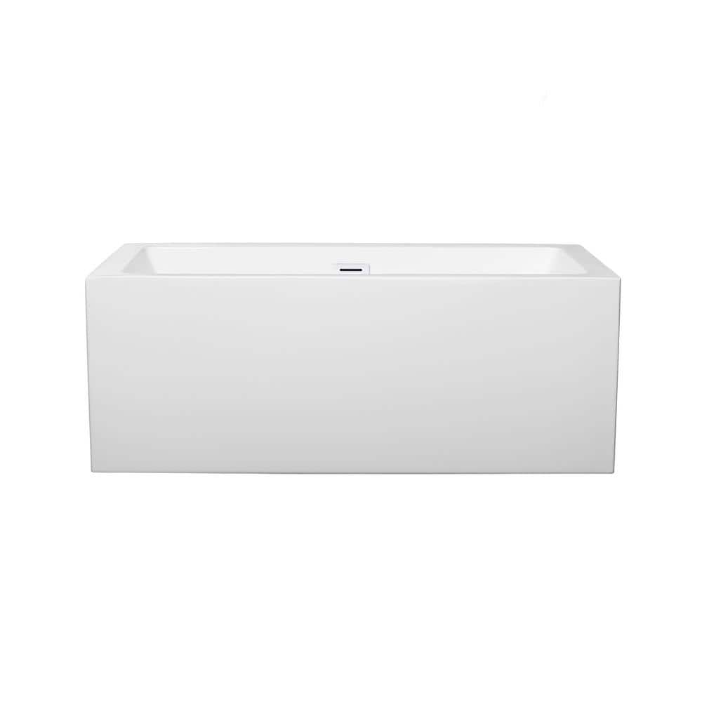 Melody 60'' Shiny White Acrylic Freestanding Bathtub
