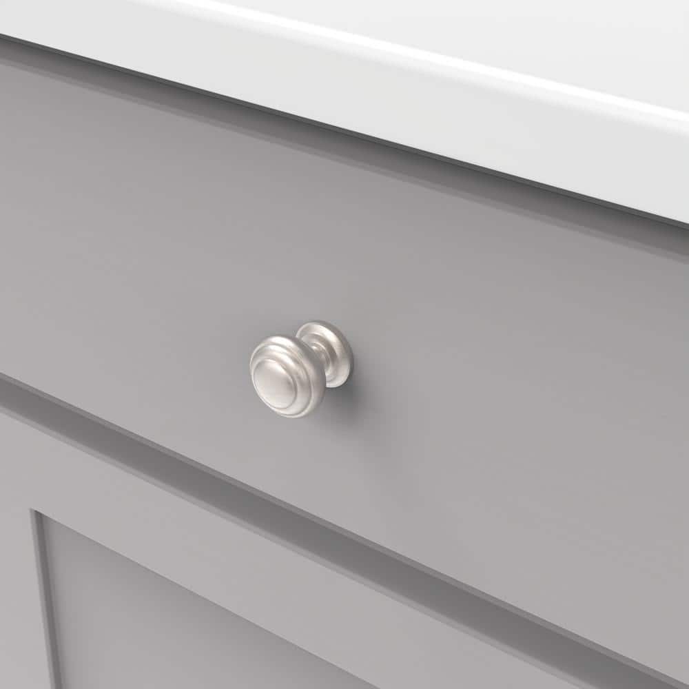Stainless Steel Mushroom Cabinet Knob with Mounting Hardware