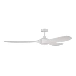 Envy 72 in. Indoor/Outdoor Dual Mount White Finish Ceiling Fan with Smart Wi-Fi Enabled Remote and Integrated LED Light