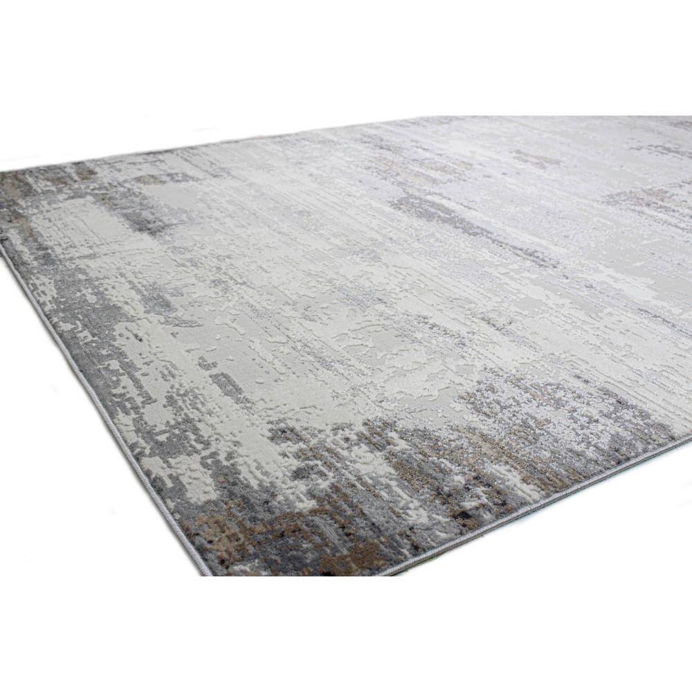 Elegant Tranquility 8' x 10' Gray Synthetic Transitional Area Rug