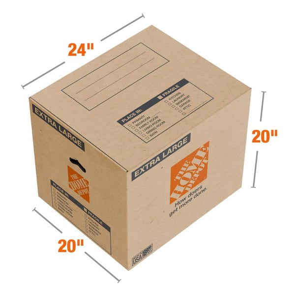 24 in. L x 20 in. W x 21 in. D Extra-Large Moving Shipping and Packing Box with Handles