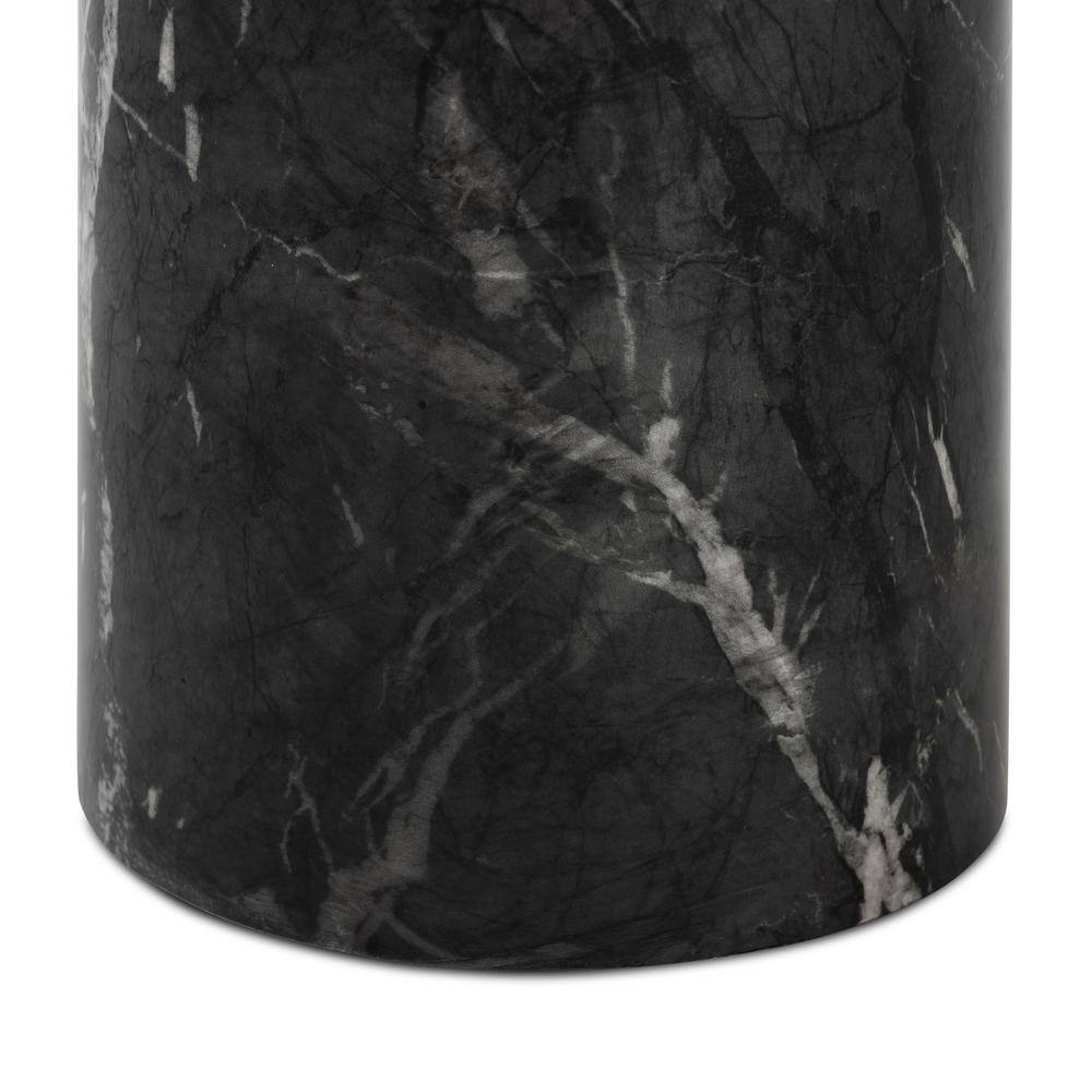 Wels 17.5 in. Black Marble End Table - thumbnail 6