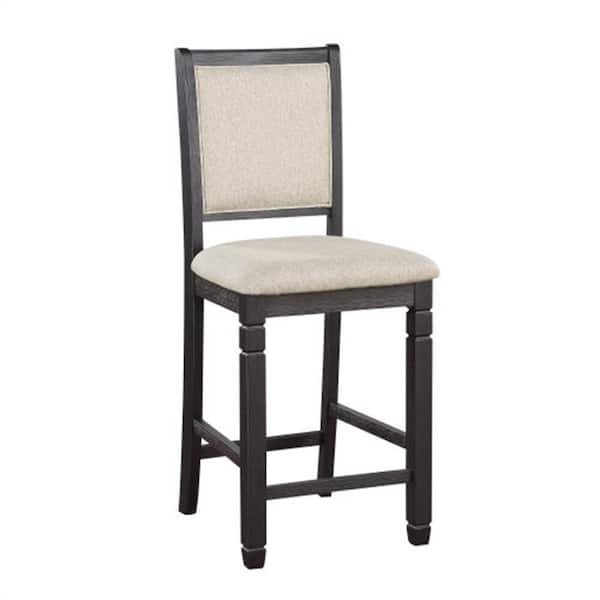 Donason Black Fabric Counter Height Dining Chairs Set Of 2 Zy P540255 The Home Depot 9692