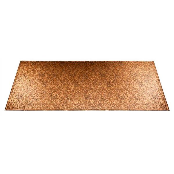 Fasade Border Fill 2 ft. x 4 ft. Moonstone Copper Lay-in Ceiling Tile