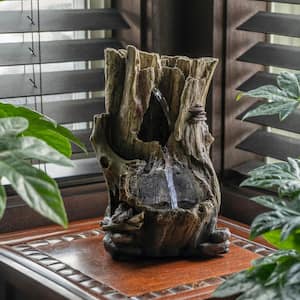 11 in. Tall Indoor Rainforest Tabletop Fountain with LED Lights