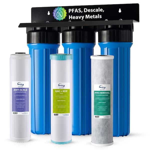 WGB32B-PFKDS Whole House Water Filter System, Reduces PFAS, Heavy Metals, Scale, Chlorine, SGS-Tested Filter Media