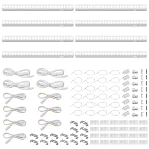 1 ft. White Full Spectrum LED Grow Light Linkable T5 Plant Light with Individual Switch for Indoor Plants 5000K (8-Pack)