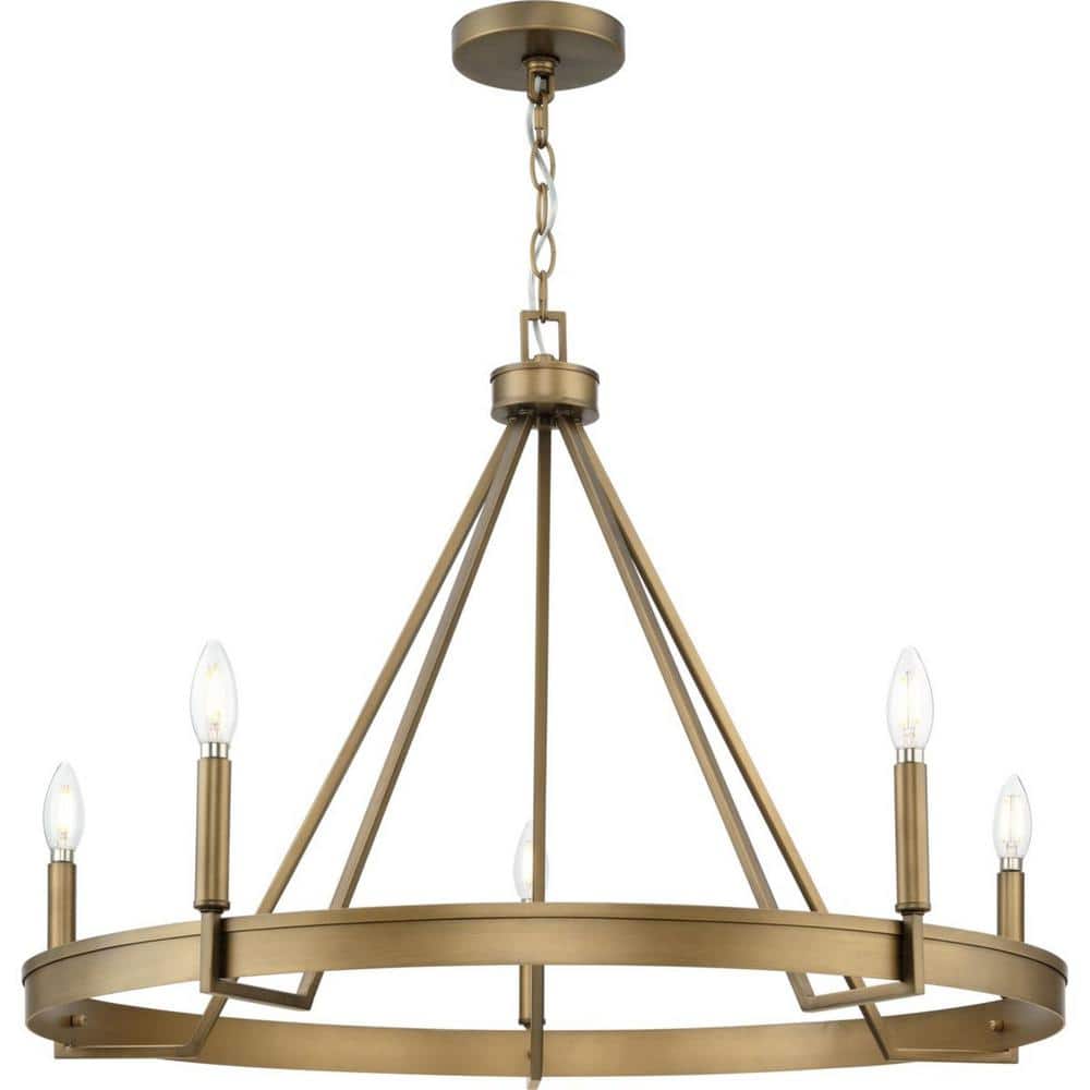 Progress Lighting Ion 12-Light Brushed Bronze Transitional Chandelier