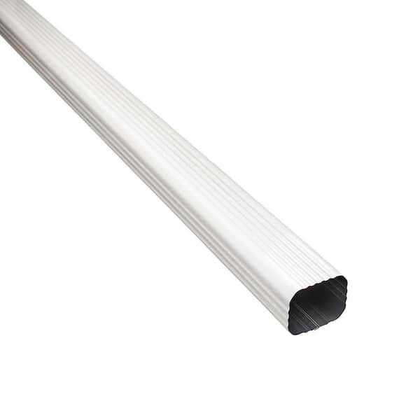 PEAK 10 ft. L x 2 in. W x 3 in. H White Aluminum Gutter Downspout