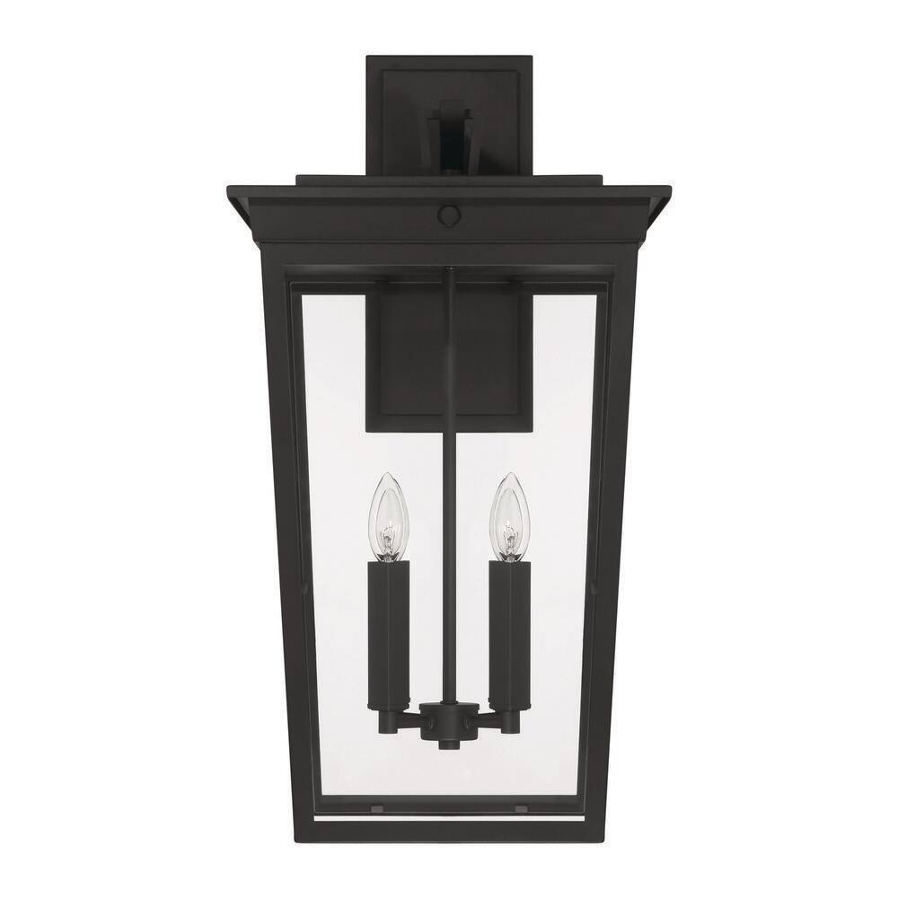 Duncan Black Outdoor Lantern Wall Sconce 15.5 in. Weather Resistant Hardwired with No Bulb(s) Included price history on PriceWatchPro
