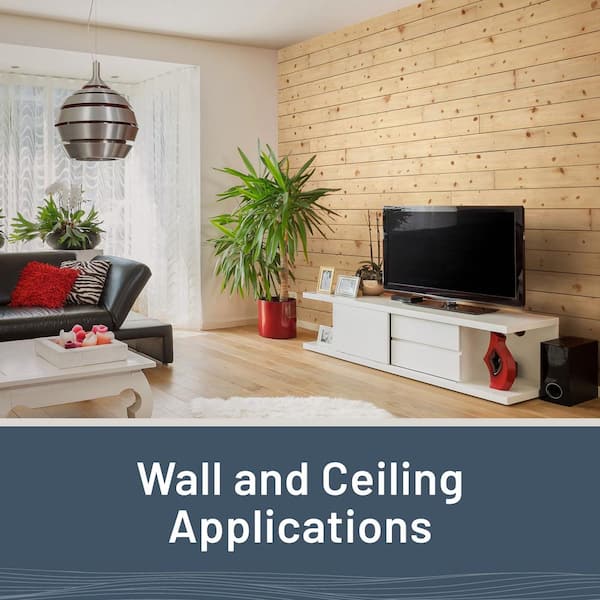 1 in. x 6 in. x 8 ft. Barn Wood Natural Pine Shiplap Board (6-Pack)