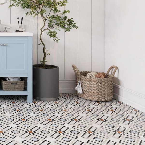 Vaudeville Octagon Deco Ritter with Taco Nacar 8 in. x 8 in. Porcelain Floor and Wall Tile (11.25 sq. ft. /Case)