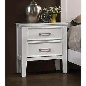 New Classic Furniture Andover White 2-drawer Nightstand
