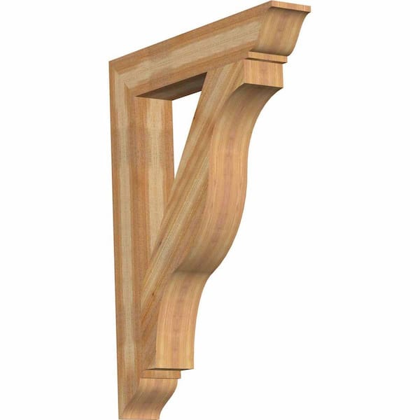 Ekena Millwork 6 in. x 48 in. x 36 in. Western Red Cedar Funston Traditional Rough Sawn Bracket