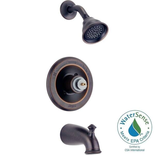 Delta Leland 1-Handle 1-Spray Tub and Shower Faucet Trim Kit in Venetian Bronze (Valve and Handles Not Included)