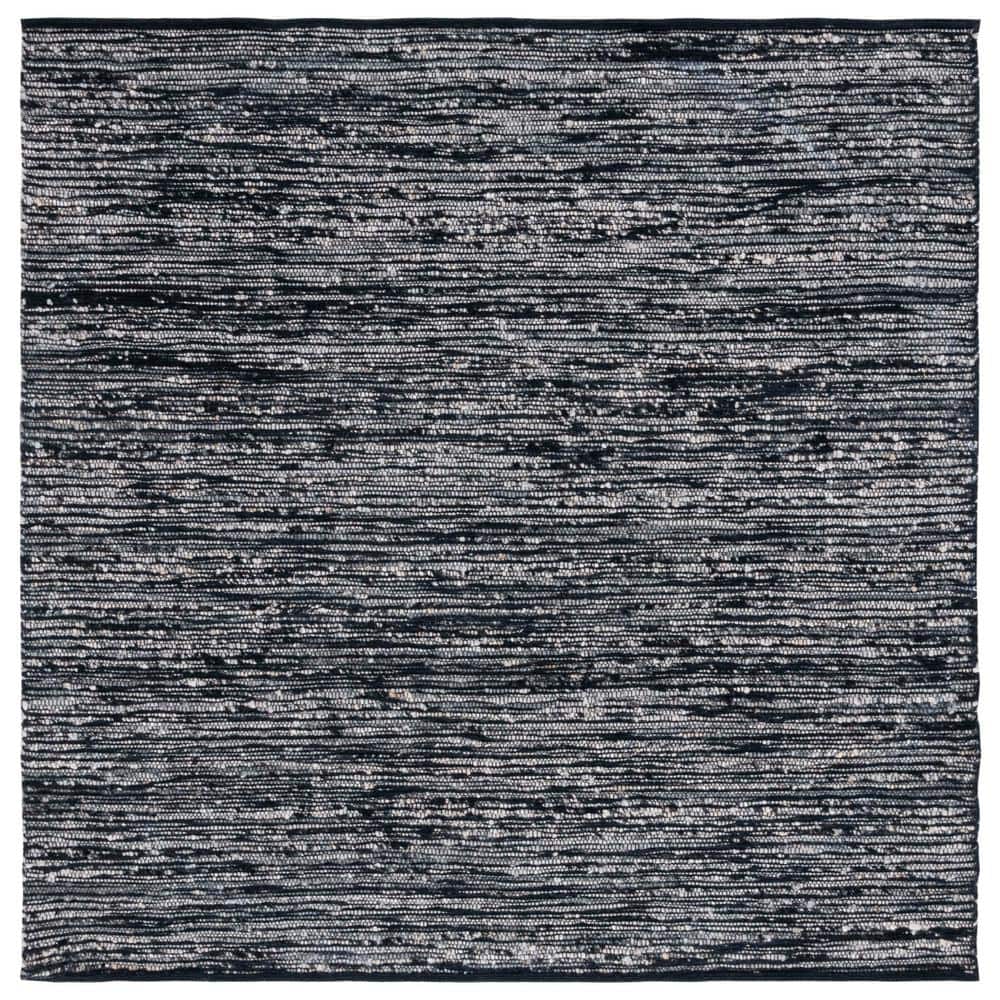 Natura Black and Gray Handwoven Wool Area Rug