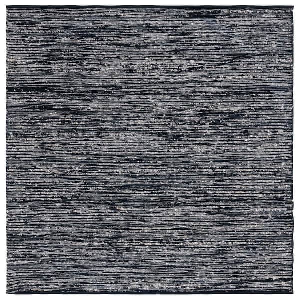 SAFAVIEH Natura Black 6 ft. x 6 ft. Abstract Square Area Rug