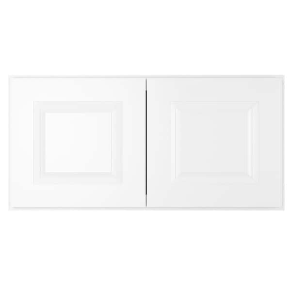 HOMEIBRO 30-in W X 12-in D X 15-in H in Traditional White Plywood Ready to Assemble Wall Cabinet Kitchen Cabinet