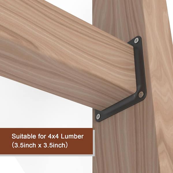 Post Base, 4"x4" Mailbox Base Plate, White Powder-Coated Fence Post Anchor, Q235 Steel Deck - View #13