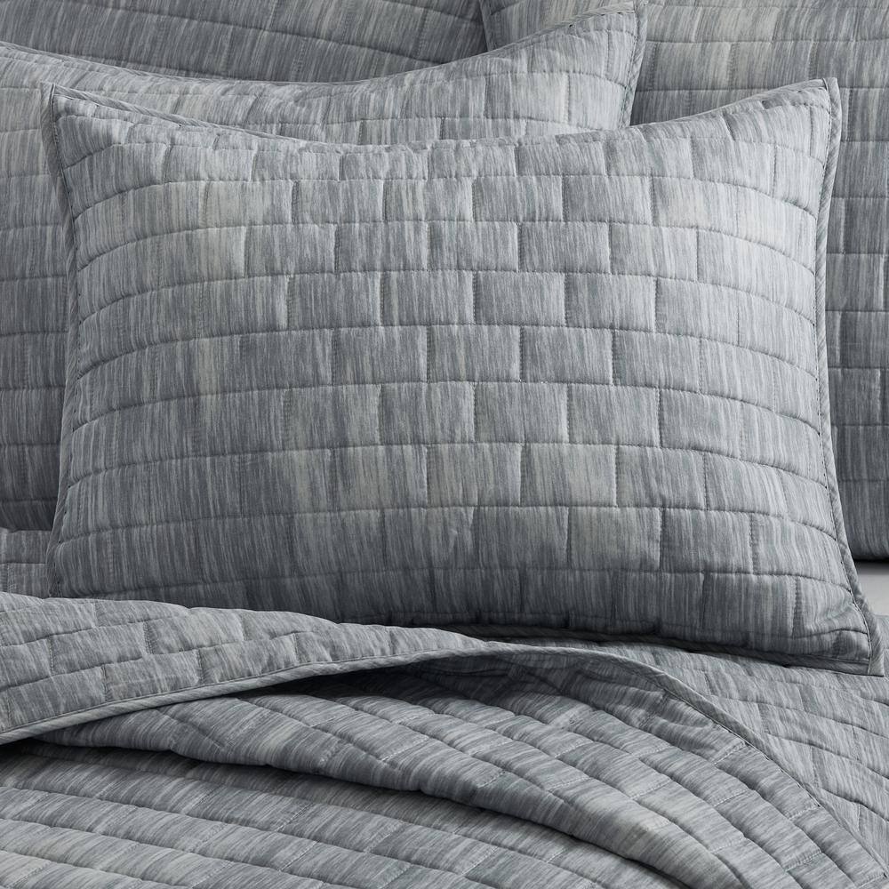 Blue Full Cotton Quilt Set with Polyfill