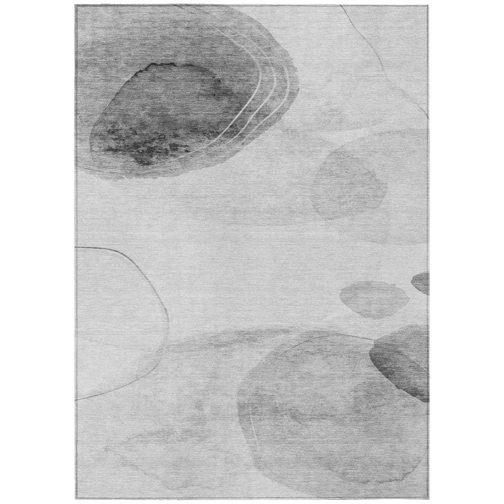 Addison Rugs Chantille ACN545 Gray 8 ft. x 10 ft. Machine Washable Indoor/Outdoor Geometric Area