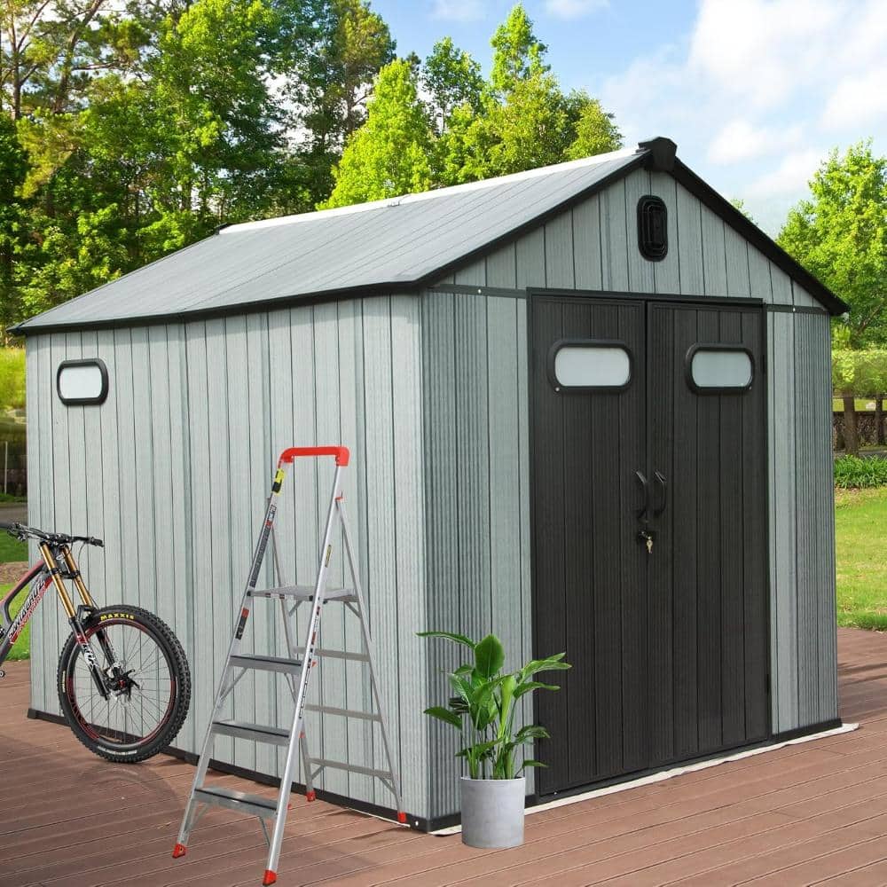 8 X 12 FT. Outdoor Resin Storage Shed with Lockable Door, Windows and Vents price history on PriceWatchPro