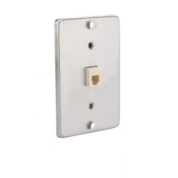 Commercial Electric 1-Line Phone Wall Mount - Metallic