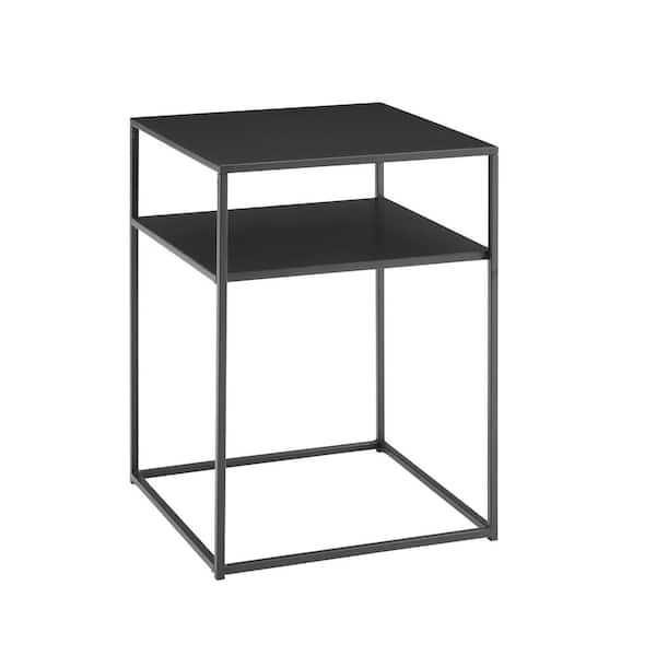 CROSLEY FURNITURE Braxton 24 in. Matte Black End Table