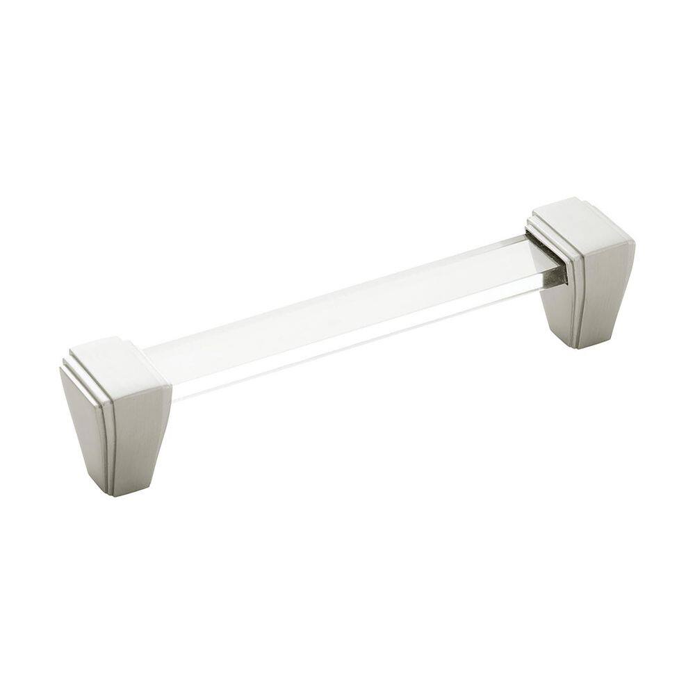 Belleclaire Collection Pull 5-1/16 in. (128 mm) Center to Center Crysacrylic with Satin Nickel Bar Cabinet Pull price history on PriceWatchPro