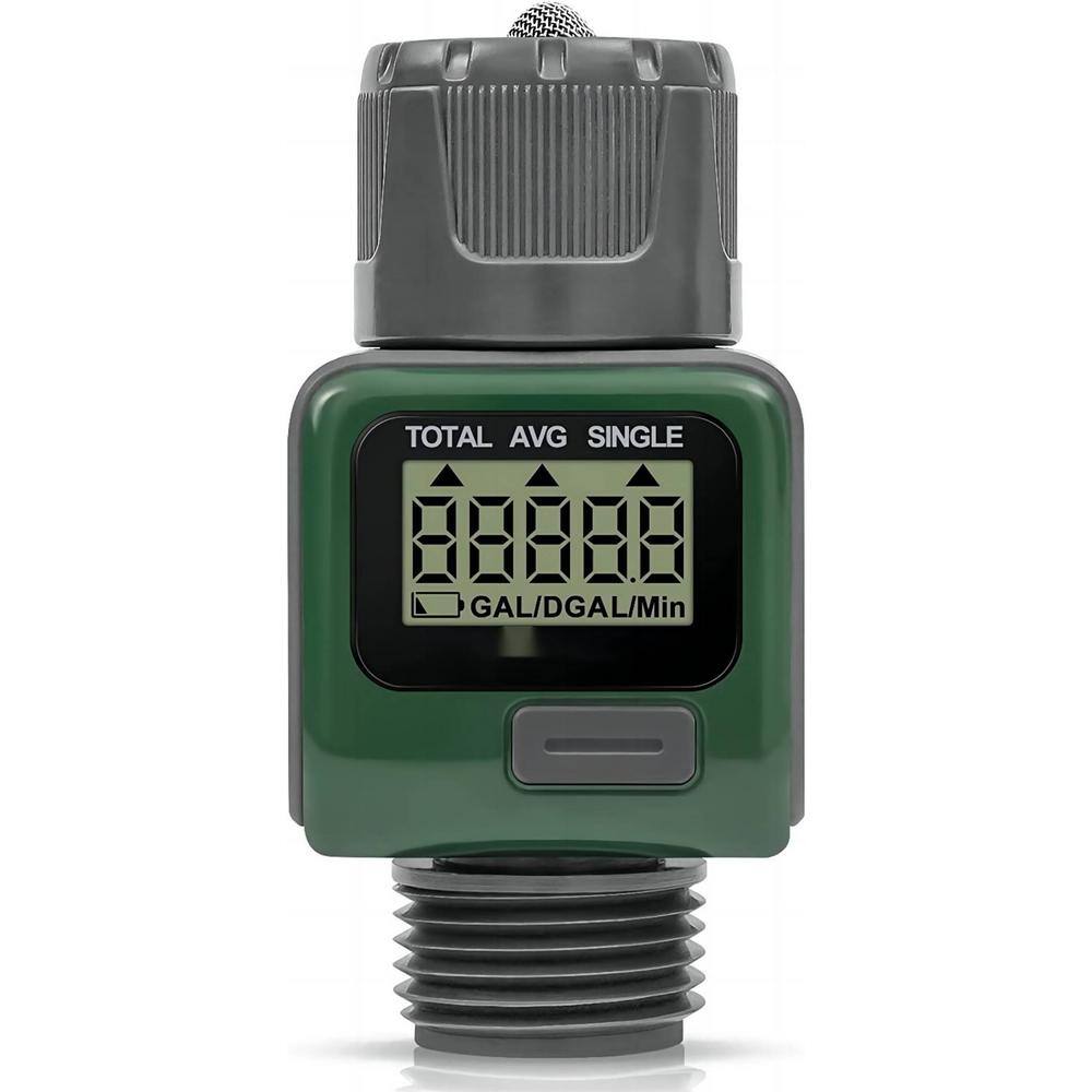 Cubilan Water Flow Meter Garden Hose Water Meter, Standard 3/4 in. Hose