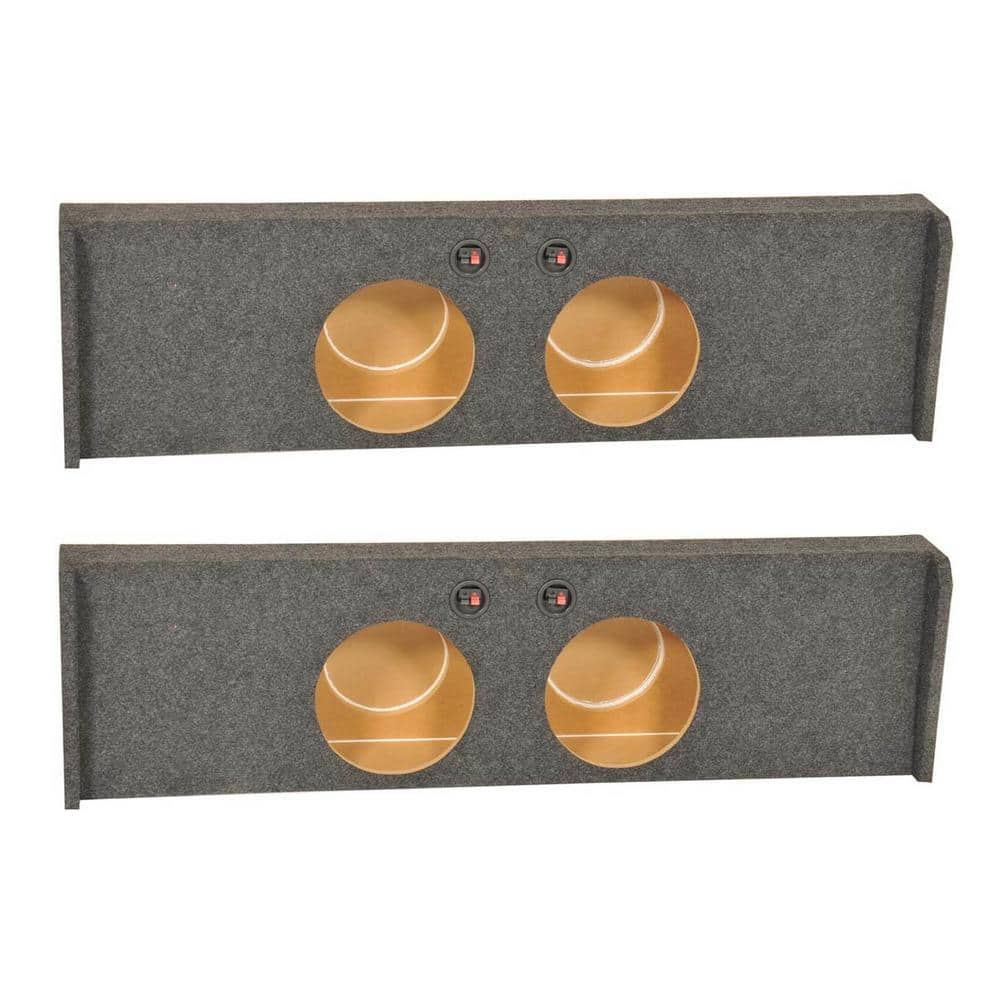 Ford F150 Super Crew 09-14 Dual 12 in. Carpet Subwoofer Sub Box Enclosure (