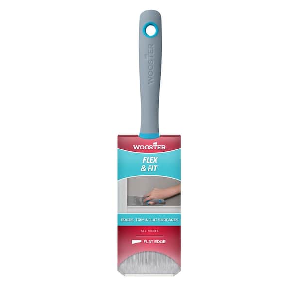 Wooster 2 in. Flex and Fit Synthetic White China/Polyester Chiseled Rectangle Trim Brush for All Paints