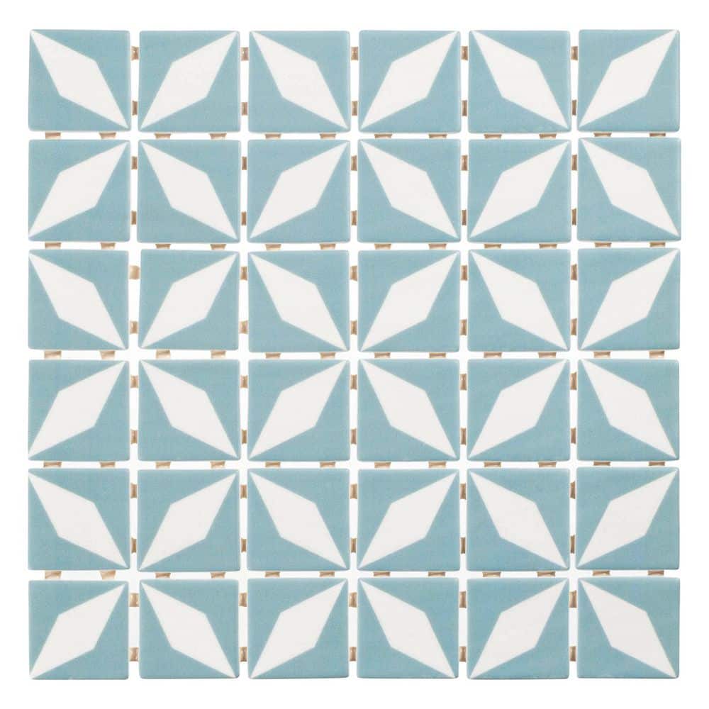 Moline Hiya 2 in. x 2 in. Mid-Century Inspired Matte and Glossy Recycled Glass Mosaic Wall Tile (5 sq. ft. / Case) price history on PriceWatchPro