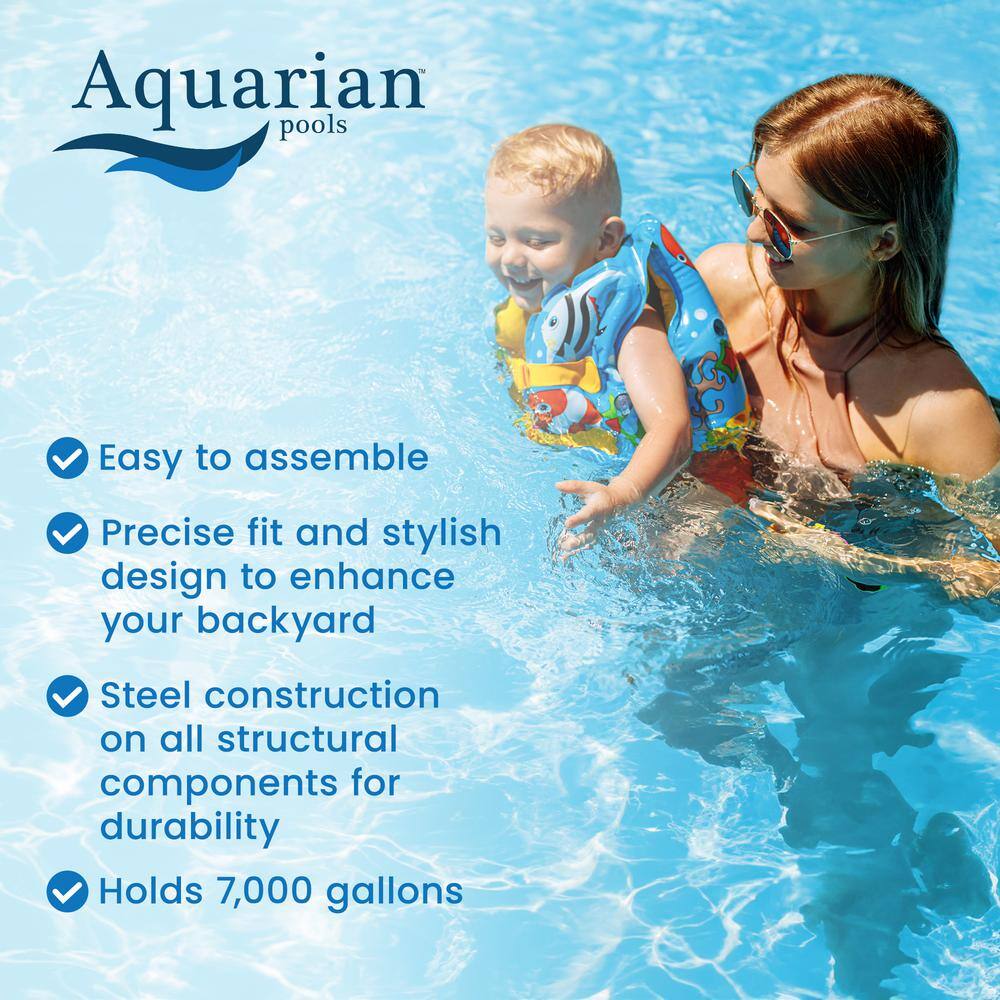 Phoenix 21' Round Steel Frame Pool with Filter Pump and Ladder