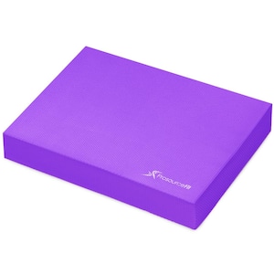 Purple 15.5 in. L x 12.5 in. W x 2.5 in. T Exercise Balance Pad, Non-Slip Cushioned Foam Mat and Knee Pad (1.35 sq. ft.)