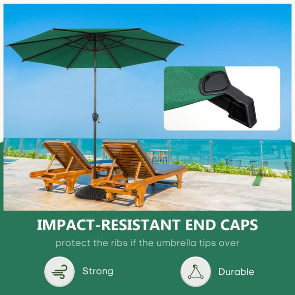 abba patio 9 umbrella 9FT Lyon Outdoor Patio Outdoor Table Umbrella with Push Button Tilt and Crank Market Umbrella 8 Sturdy Ribs UV Protection Waterproof for Garden Deck Backyard Pool, Navy Blue Please note that this product is a replacement canopy only and does not include the patio umbrella frame. Abba Patio 9FT Outdoor Market