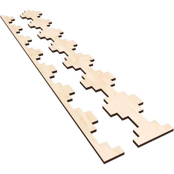 Ekena Millwork Gypsum 47 in. H x 0.375 in. W Slatwall Panels in Birch 15-Pack
