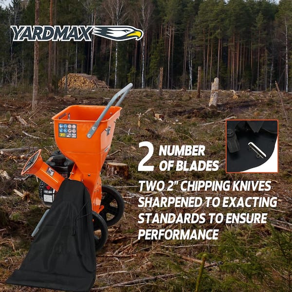 YARDMAX 2-in-1 3 in. Dia 212cc Gas Chipper Shredder YW6065 - The