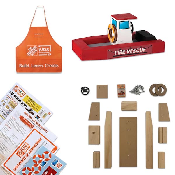 KIDS WORKSHOPS Fire Rescue Boat Kit Pack