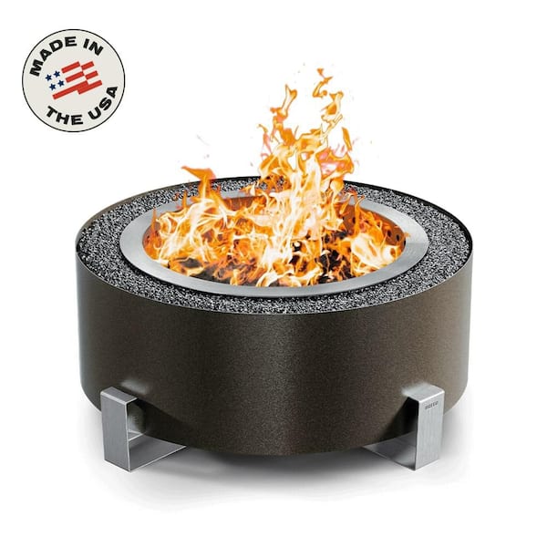 Luxeve Bronze Vein with Gray Glass Smokeless Fire Pit