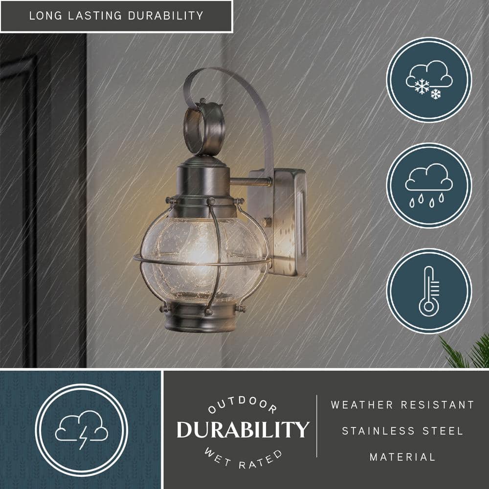 Chatham Brushed Nickel Nautical Lantern Sconce