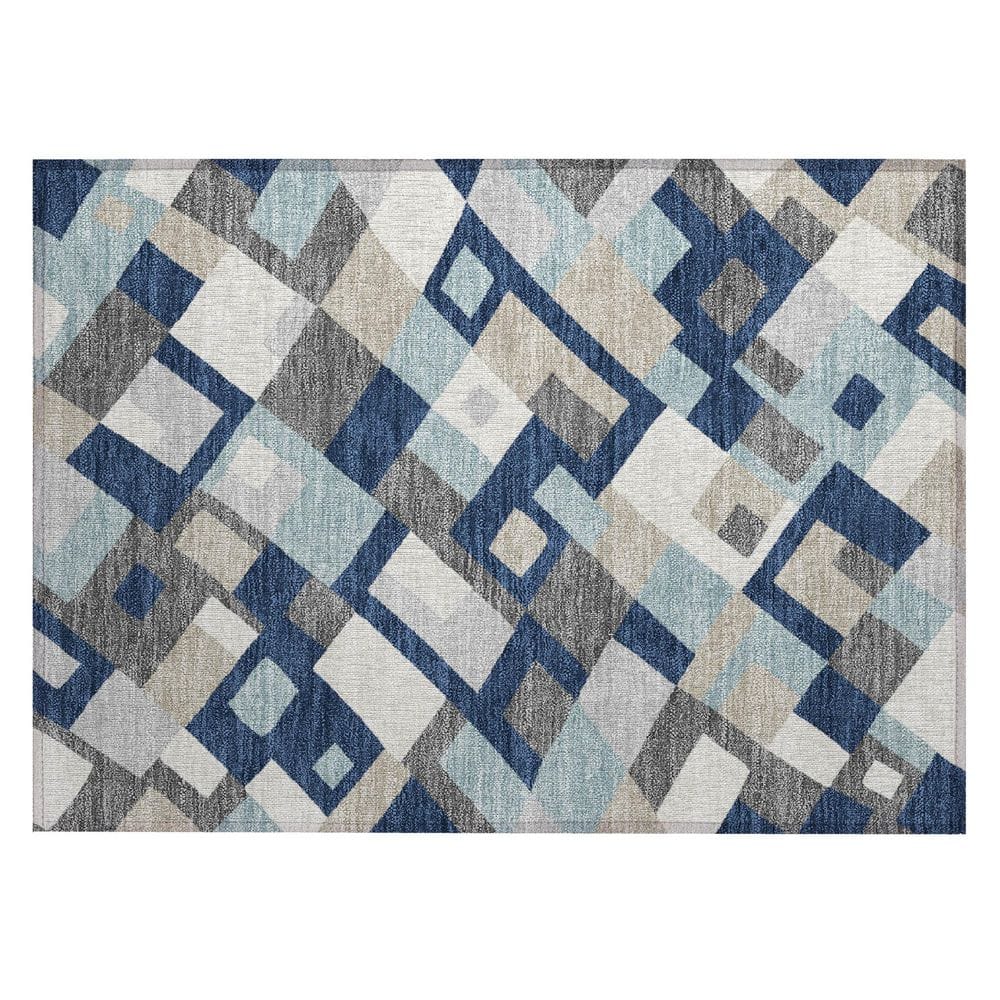 Chantille Machine Washable Indoor/Outdoor Abstract ACN2978 Navy 2 ft. x 3 ft. Accent Rug price history on PriceWatchPro