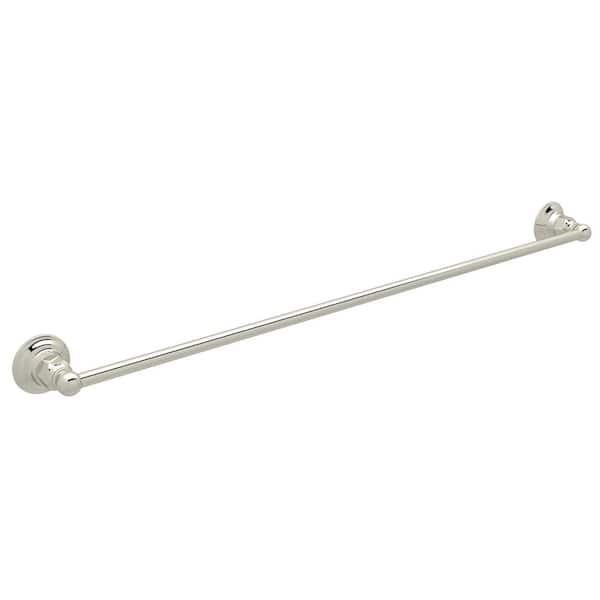 30 in. Wall Mounted Towel Bar in Polished Nickel