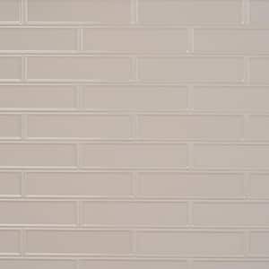 Shariel Framed Ecru 2.36 in. x 9.44 in. Polished Ceramic Wall Tile (7.74 sq. ft./Case)