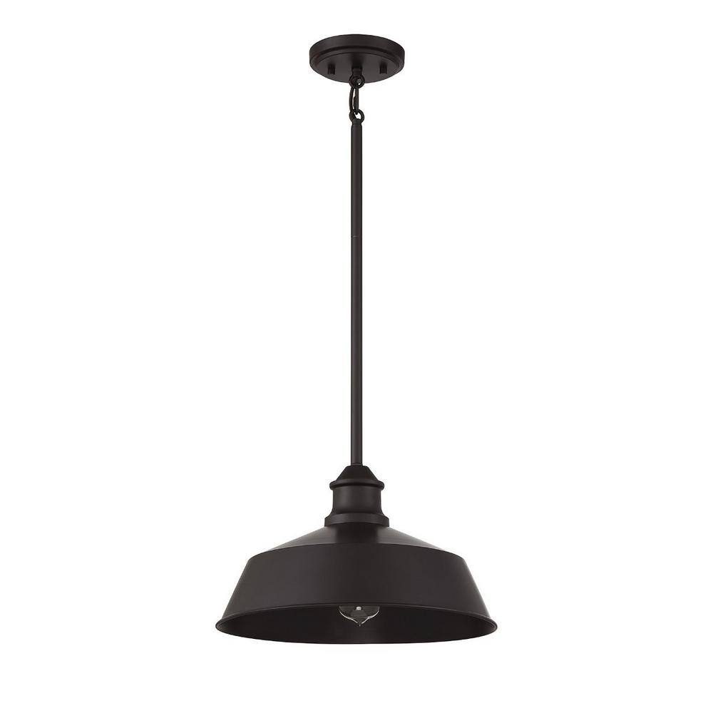 Grady Oil Rubbed Bronze 1-Light Pendant with Metal Shade