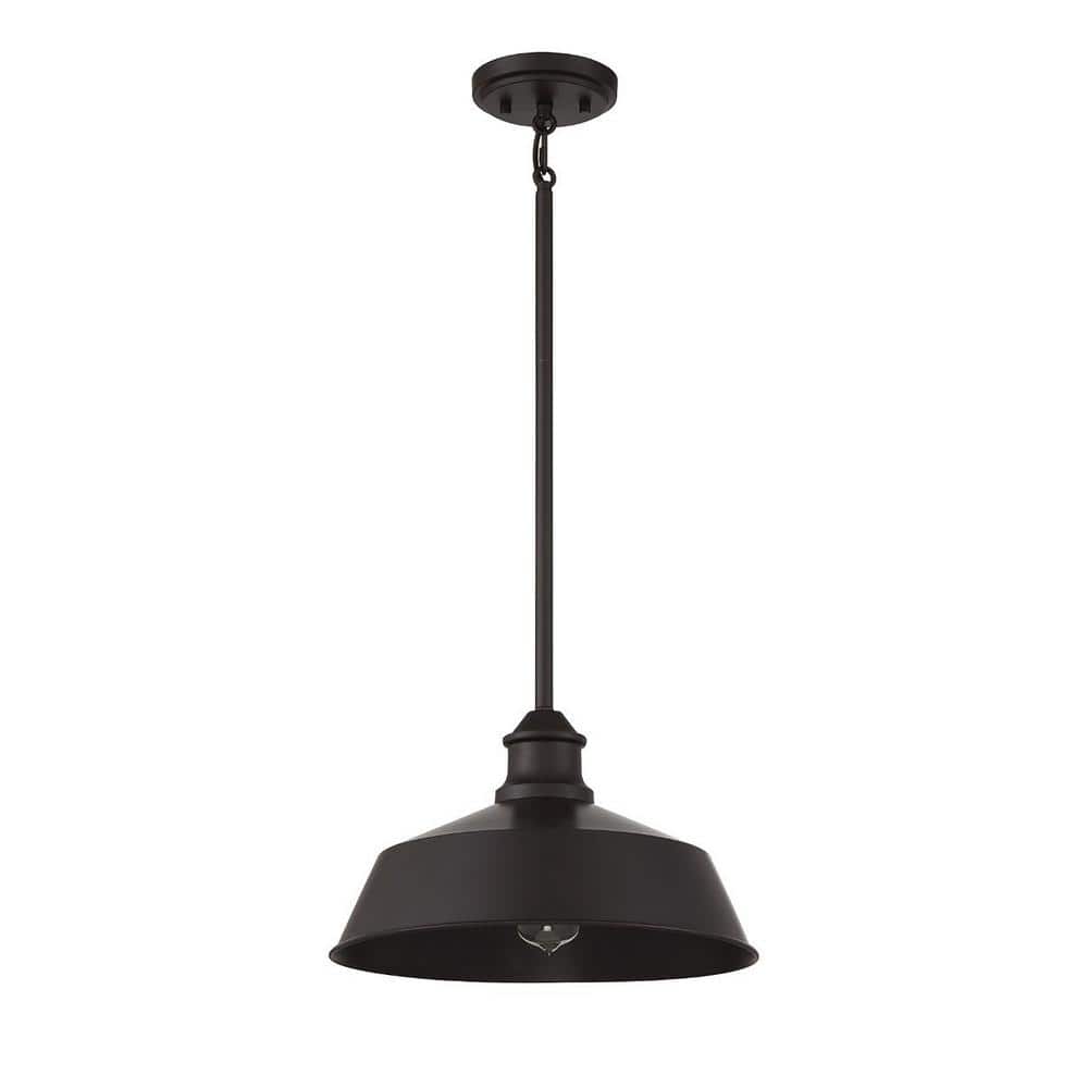 Grady Oil Rubbed Bronze 1-Light Pendant with Metal Shade