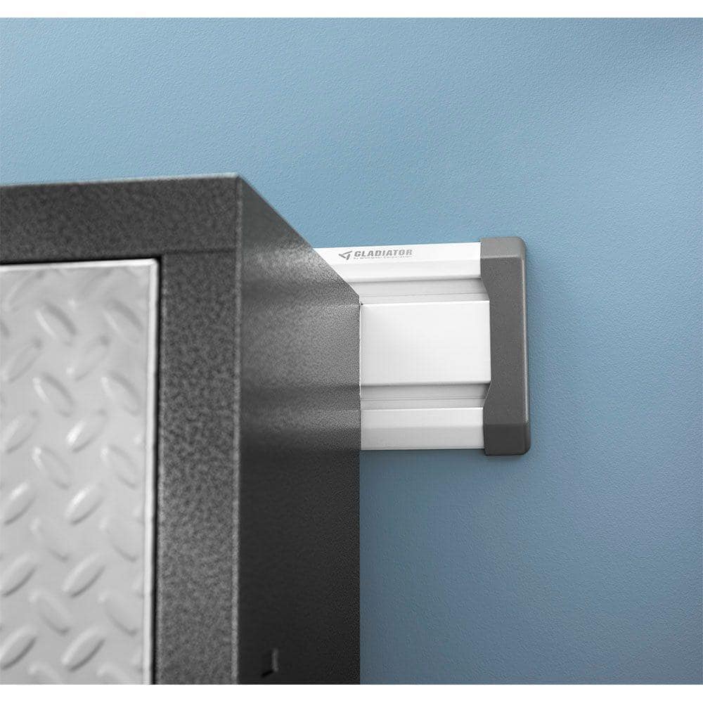 Charcoal Plastic Organization Rail End Caps, 4-Pack