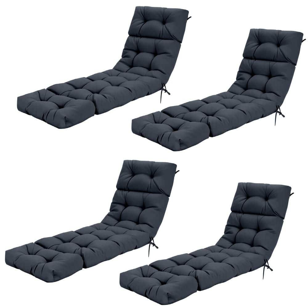 4Pcs 73 x 22 Inch Outdoor High Back Lounge Chair Cushion Recliner Cushion with 4 Fixing Ties Gray price history on PriceWatchPro