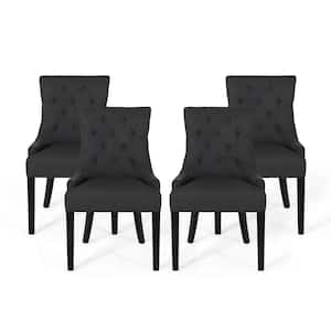 Hayden Dark Grey Fabric Upholstered Side Chair (Set of 4)