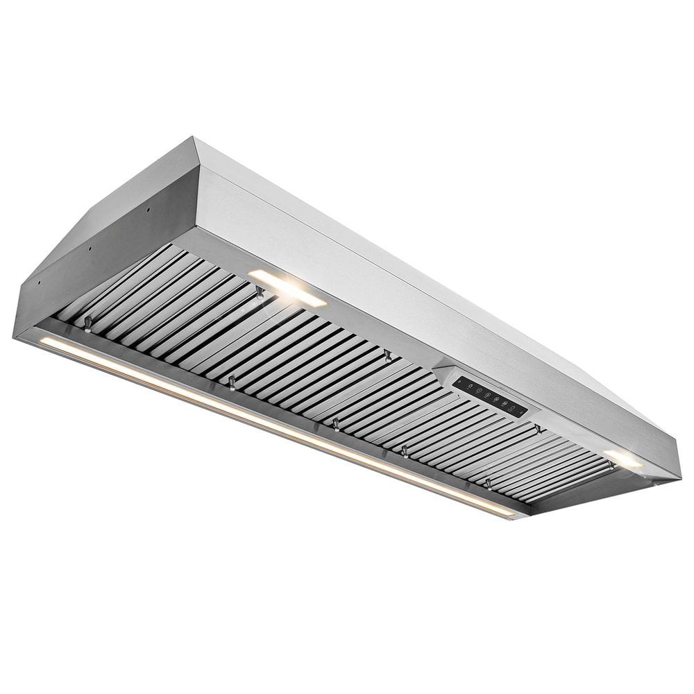 60 in. 1200 CFM Ducted Range Hood Insert in Stainless Steel with Gesture Control